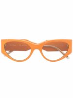 Ferragamo lunettes de soleil à monture papillon - Orange - thumbnail