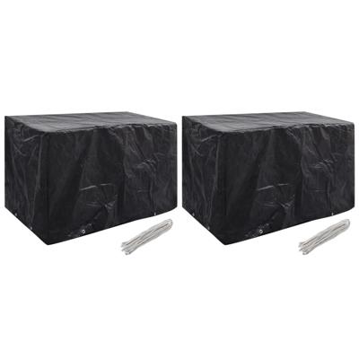 vidaXL Tuinmeubelhoezen 2 st 8 ogen 140x70x90 cm