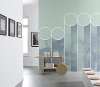 Komar Vlies fotobehang spots - grootte: 300 x 280 cm - 3 banen, baanbreedte 100 cm - Bauhaus, behang, decoratie, wandbehang, wandschilderij, wandbekleding, designbehang - B3-003