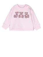 Burberry Kids sweat en coton à broderies Thomas Bear - Rose