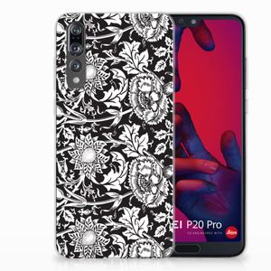 Huawei P20 Pro TPU Case Black Flowers