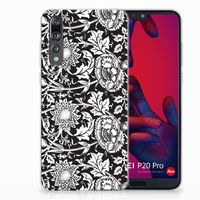 Huawei P20 Pro TPU Case Black Flowers - thumbnail