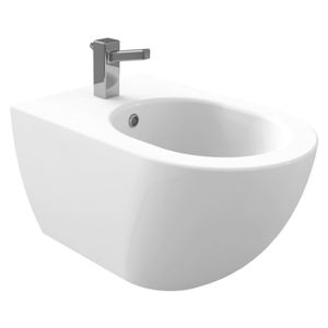 Sanigoods Alpha bidet met overloop en kraangat wit