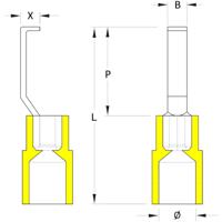 Weidmüller 1216230000 Haakkabelschoen 4 mm² 6 mm² Deels geïsoleerd Geel 100 stuk(s)