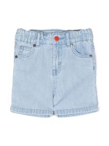 Stella McCartney Kids short en jean à effet délavé - Bleu