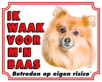 Keeshond Waakbord - Ik waak voor mijn Baas