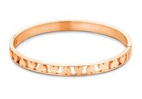 CO88 Collection 8CB-90095 - Stalen bangle met hartjes - one-size - roségoudkleurig