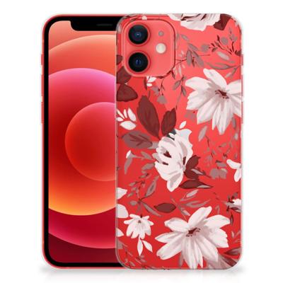 Hoesje maken iPhone 12 Mini Watercolor Flowers Hoesje maken iPhone 12 Mini Watercolor Flowers
