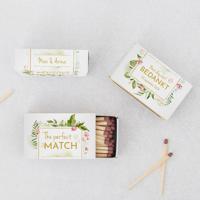 Luciferdoosje trouwbedankje geometric floral