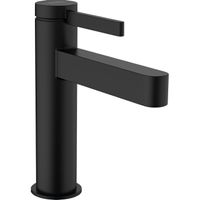 Hansgrohe Finoris wastafelkraan 110 met waste mat zwart 76020670 - thumbnail