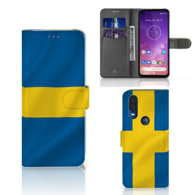 Motorola One Vision Bookstyle Case Zweden
