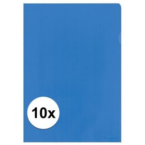 10x Tekeningen opbergmap A4 blauw   -