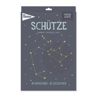 Milestone poster sterrenbeeld Boogschutter blauw/beige A 4 (de)