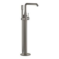 GROHE Essence New Afbouwdeel vrijstaande badkraan - omstel - draaibare uitloop 27.7cm - handdouche - doucheslang - brushed hard graphite 23491AL1