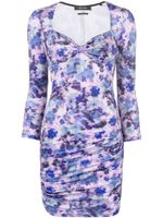 ISABEL MARANT robe froncée à fleurs - Violet - thumbnail