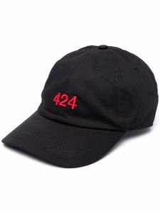 424 casquette à logo brodé - Noir