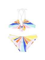 Nessi Byrd Kids bikini rayé à dos-nu - Multicolore