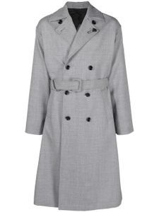 Lardini trench en laine à revers crantés - Gris