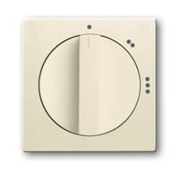 Busch-Jaeger Busch-dynasty centraalplaat voor driestandenschakelaar met draaigreep en opdruk, studiowit