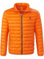 Doorgestikte jas gewatteerde staande kraag Van CALAMAR oranje