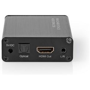 HDMI Audio Extractor | Digital and Stereo - 1x HDMI Input | 1x HDMI Output + TosLink + 3.5