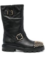 Jimmy Choo bottes Biker II à détails de clous - Noir