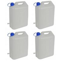 4x stuks jerrycans voor water met kraantje 10 liter - thumbnail