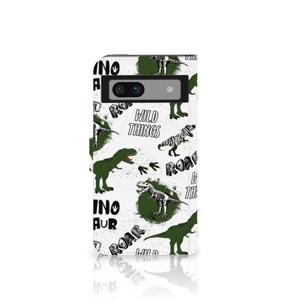 Telefoonhoesje met Pasjes voor Google Pixel 8A Dinosaurus