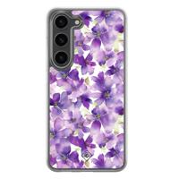 Samsung Galaxy S23 Plus hybride hoesje - Floral violet