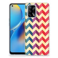 OPPO A74 4G TPU bumper Zigzag Multi Color