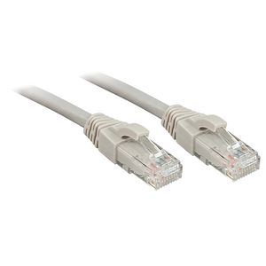 LINDY 45401 RJ45 Netwerkkabel, patchkabel CAT 6 U/UTP 0.50 m Grijs Snagless 1 stuk(s)