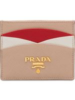 Prada porte-cartes en cuir saffiano - Rose