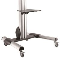 StarTech.com STNDMTV70 70 Portable flat panel floor stand Zwart, Roestvrijstaal flat panel vloer st - thumbnail