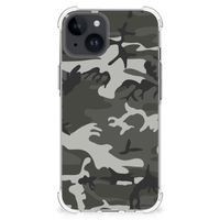 iPhone 15 Doorzichtige Silicone Hoesje Army Light - thumbnail