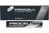 Duracell Batterij Alkaline, Micro, AAA, LR03, 1.5V Procell Constant, Retail Box (10 stuks), Veelkleurig, 5000394149199