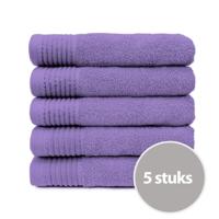 The One Handdoek 450 gram 50x100 cm Paars (5 stuks)