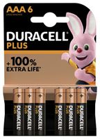 Batterij Duracell Plus 6xAAA - thumbnail