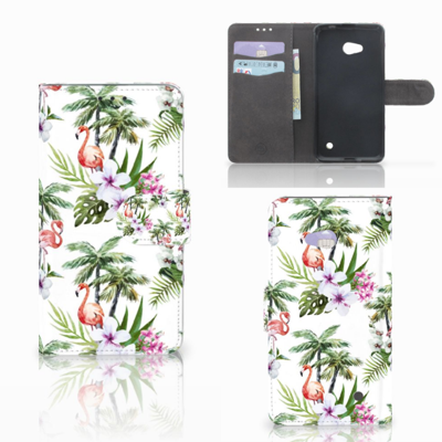 Microsoft Lumia 640 Telefoonhoesje met Pasjes Flamingo Palms
