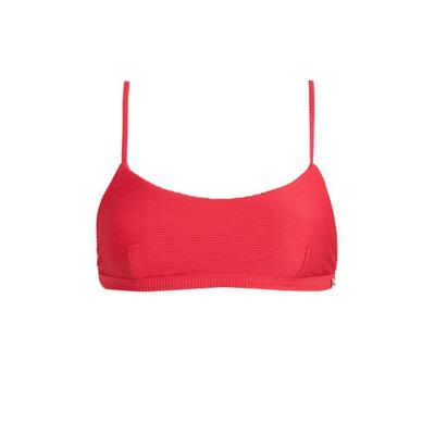 Seafolly bikinitop met rib structuur rood