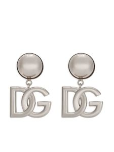 Dolce & Gabbana boucles d'oreilles pendantes à logo DG - Argent