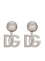 Dolce & Gabbana boucles d'oreilles pendantes à logo DG - Argent - thumbnail