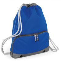 Sport gymtas blauw met rijgkoord 49 x 35 cm van polyester - thumbnail