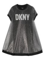 Dkny Kids robe à logo imprimé - Gris