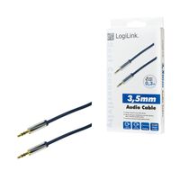 LogiLink CA10030 Jackplug Audio Aansluitkabel 0.30 m Donkerblauw (mat) - thumbnail