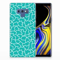 Samsung Galaxy Note 9 Hoesje maken Cracks Blue - thumbnail