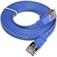 Slim Wirewin PKW-STP-SLIM-KAT6 5.0 BL RJ45 Netwerkkabel, patchkabel CAT 6 U/FTP 5.00 m Blauw Plat 1 stuk(s) - thumbnail