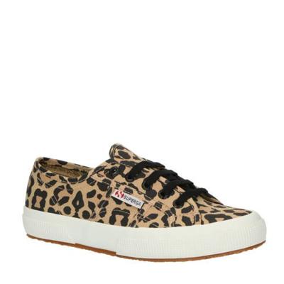 Superga 2750 Fantasy Cotu sneakers met panterprint bruin/zwart
