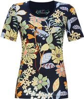 Bloomy pyjamashirt bloemen navy - thumbnail