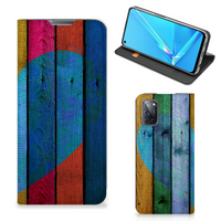 OPPO A52 | A72 Book Wallet Case Wood Heart - Cadeau voor je Vriend