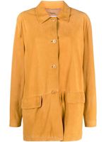 Burberry Pre-Owned manteau en cuir (années 1990) - Orange - thumbnail